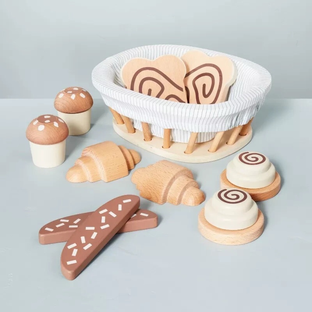 Hearth & Hand Wood Bakery Play Set in Cream, Tan, Brown